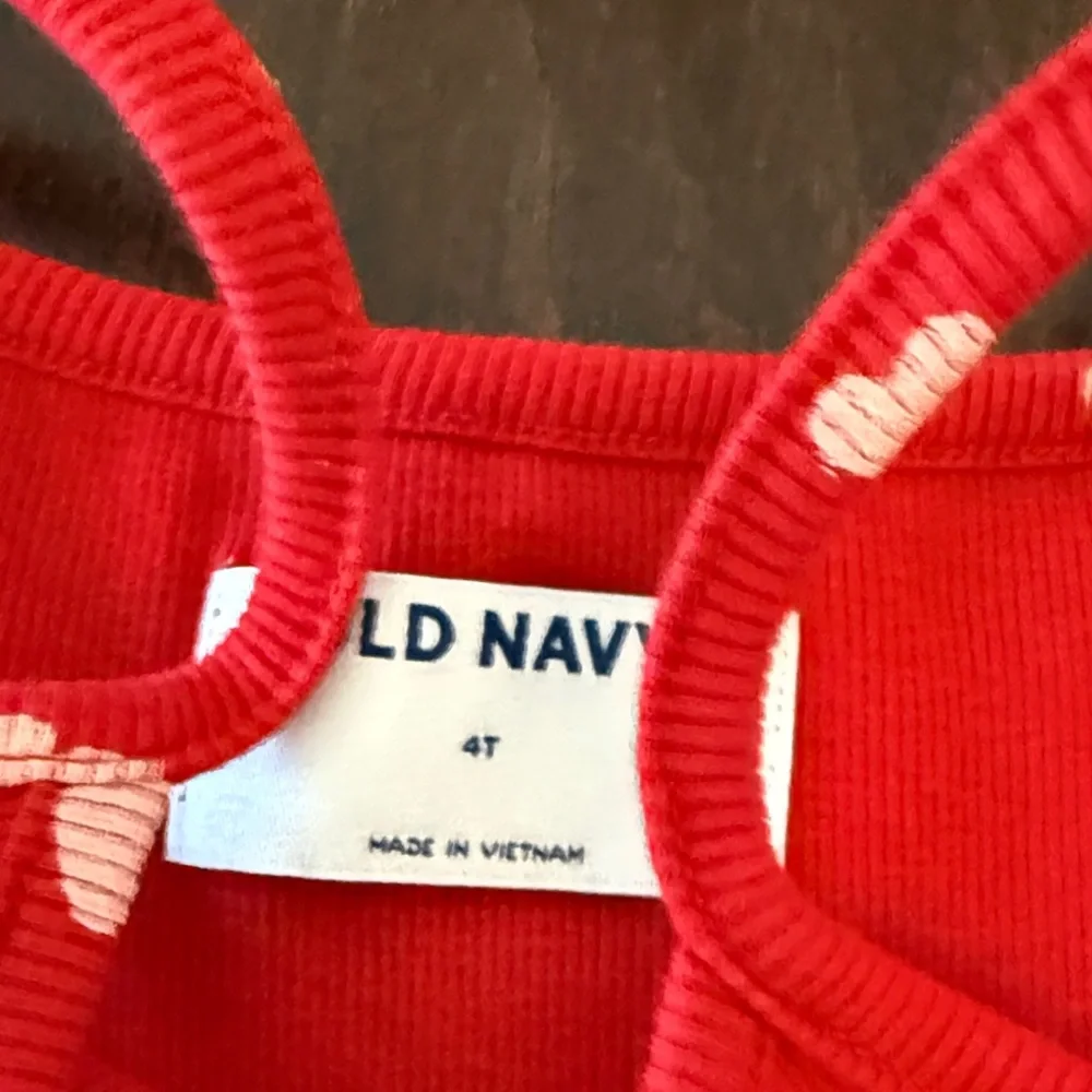 Old Navy Red Heart Print Girls Spaghetti Strap Tulle Tutu Dress! Worn one time